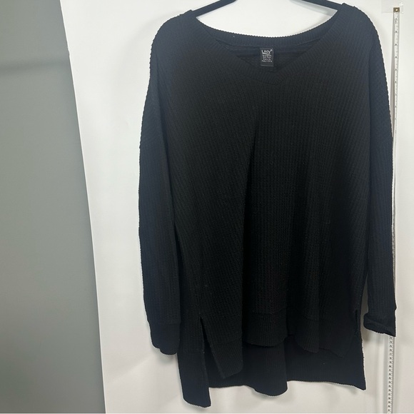 Lildy Black Waffle Knit Tunic Women’s L-XL - Picture 4 of 10